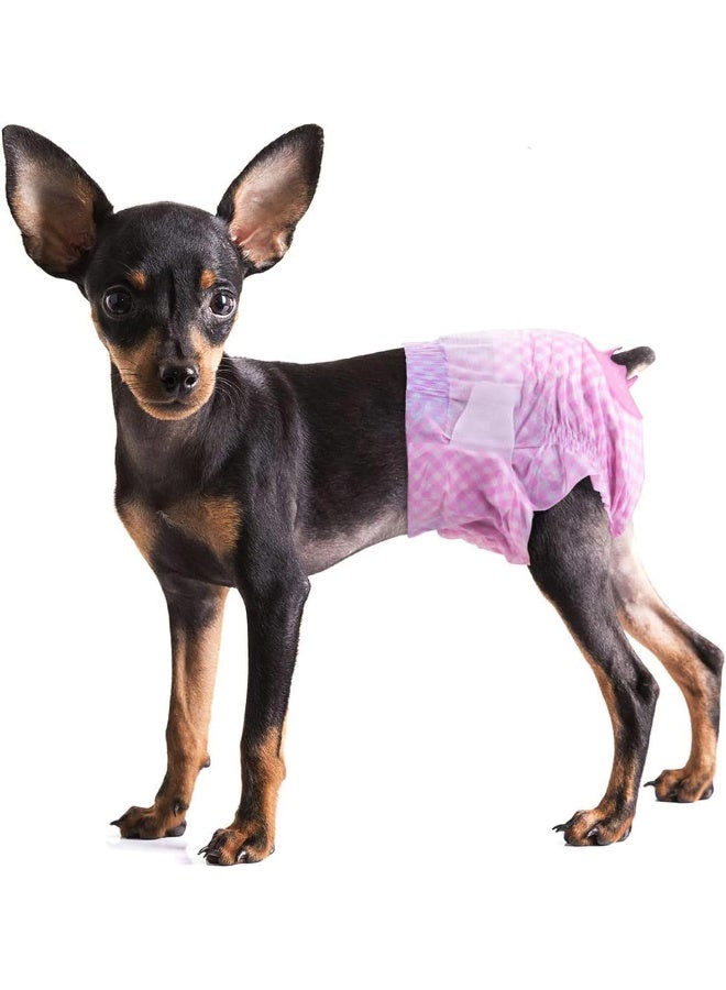 Mumoo Bear Dog Diapers Female Large (Waist 15-23in) Super Absorbent - 10 Count Female Dog Diapers Disposable - Puppy Diapers with Adjustable Foam Tail Hole 10pcs (XL, Pink) - Image 1