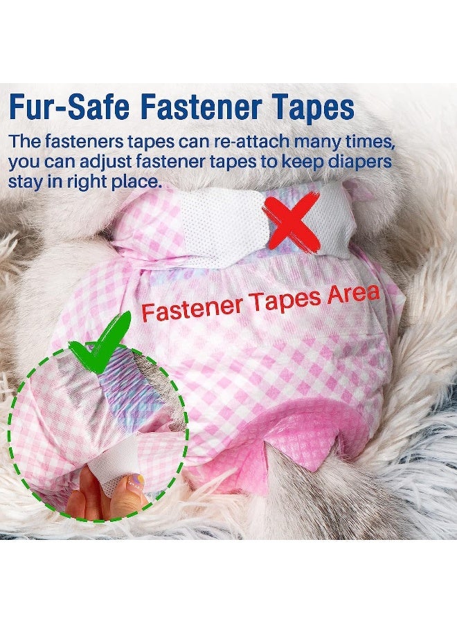 Mumoo Bear Dog Diapers Female Large (Waist 15-23in) Super Absorbent - 10 Count Female Dog Diapers Disposable - Puppy Diapers with Adjustable Foam Tail Hole 10pcs (XL, Pink) - Image 5