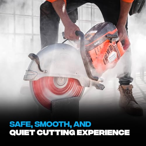 OX Tools Pro 14" Universal Dry/Wet Cutting Diamond Blade for Concrete Saw Cuts Granite, Metal, Natural Stone and Tiles - 20mm - 1 inch Bore, Continuous Turbo Segments, OX-PU10-14 - Image 5