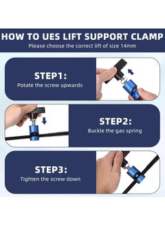 CMGTYYD Car Hood Prop Struts Clamp, Hood Lift Clamp, Lift Support Clamp, 0.55 Inch Hood Lift Support Clip, for Car Rod Retaining Holder Tool, Portable Aluminum Alloy Anti (2 PCS)  - Image 3