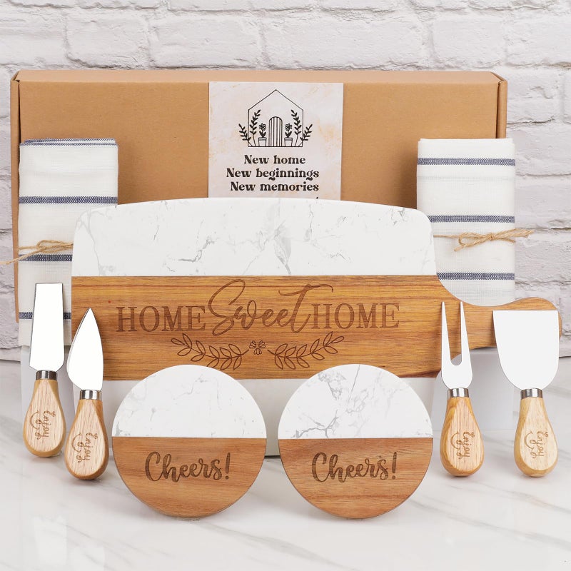 Elysirise House Warming Gifts New Home,Unique Housewarming Gift Baskets for New House, New Home, Couples, Women,Gifts for New Homeowners Brown - Image 1