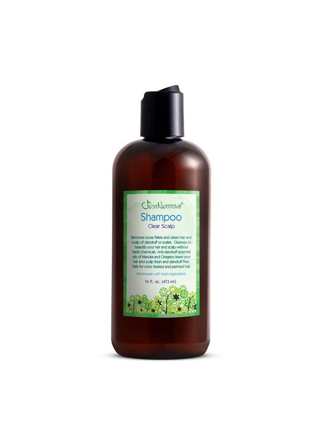 Just Nutritive Dandruff Clear Scalp Shampoo ; Anti Dandruff Treatment ; Natural Shampoo For Men And Women ; Gentle Cleansing Shampoo For Dry Irritated Scalps ; Just Nutritive ; 16 Fl Oz  - Image 2