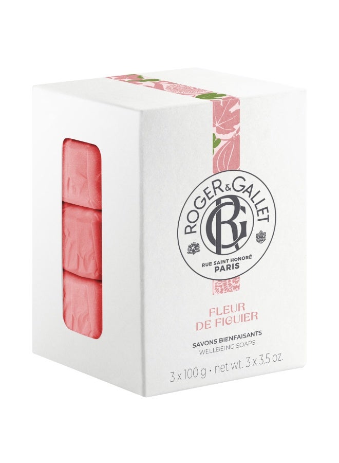 ROGER & GALLET Roger&Gallet Fleur de Figuier Perfumed Soap 3x100g - Image 1
