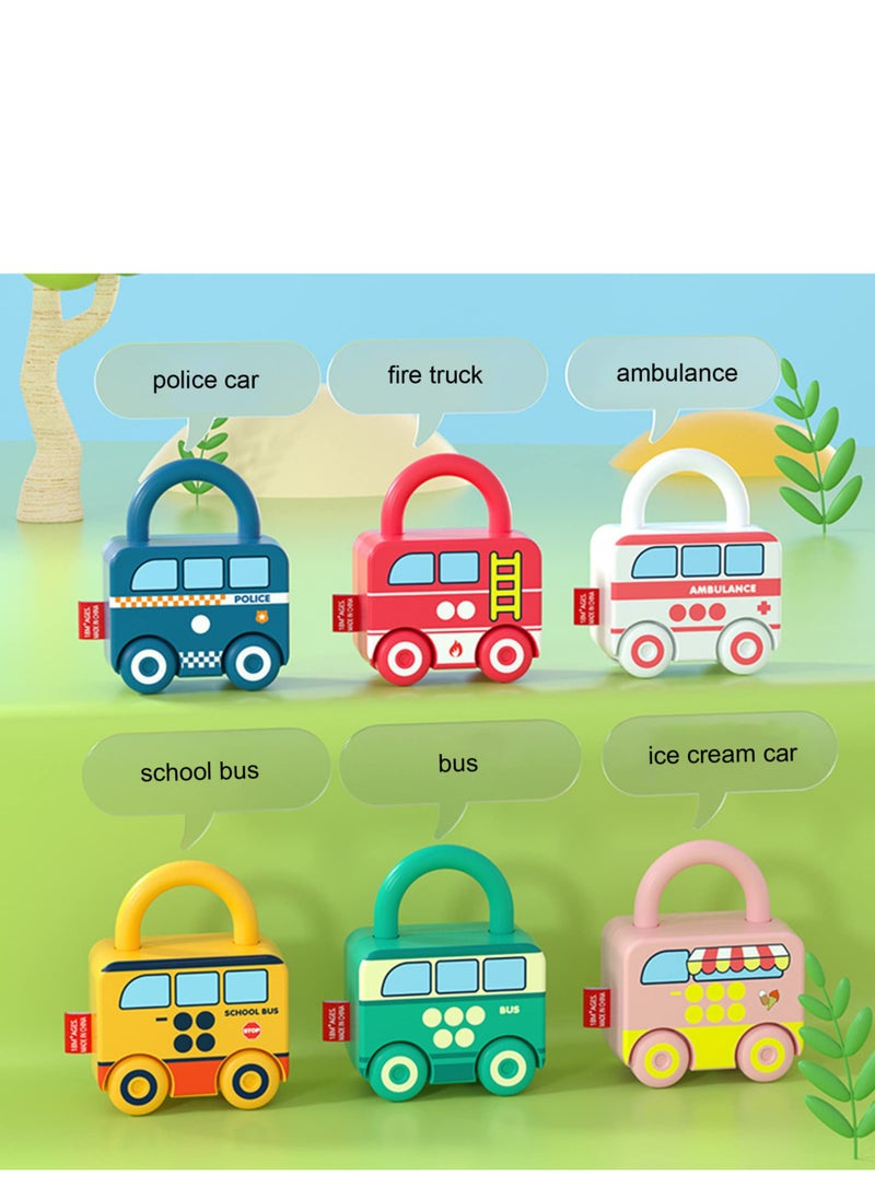 KASTWAVE Montessori Educational Learning Games Toy, Mini Pairing Lock, Busy Boards Cars, Toy Cars for Baby 18 Months Age 1 2 3 One Year Old Kids Boys Girls Gifts Presents  - Image 4