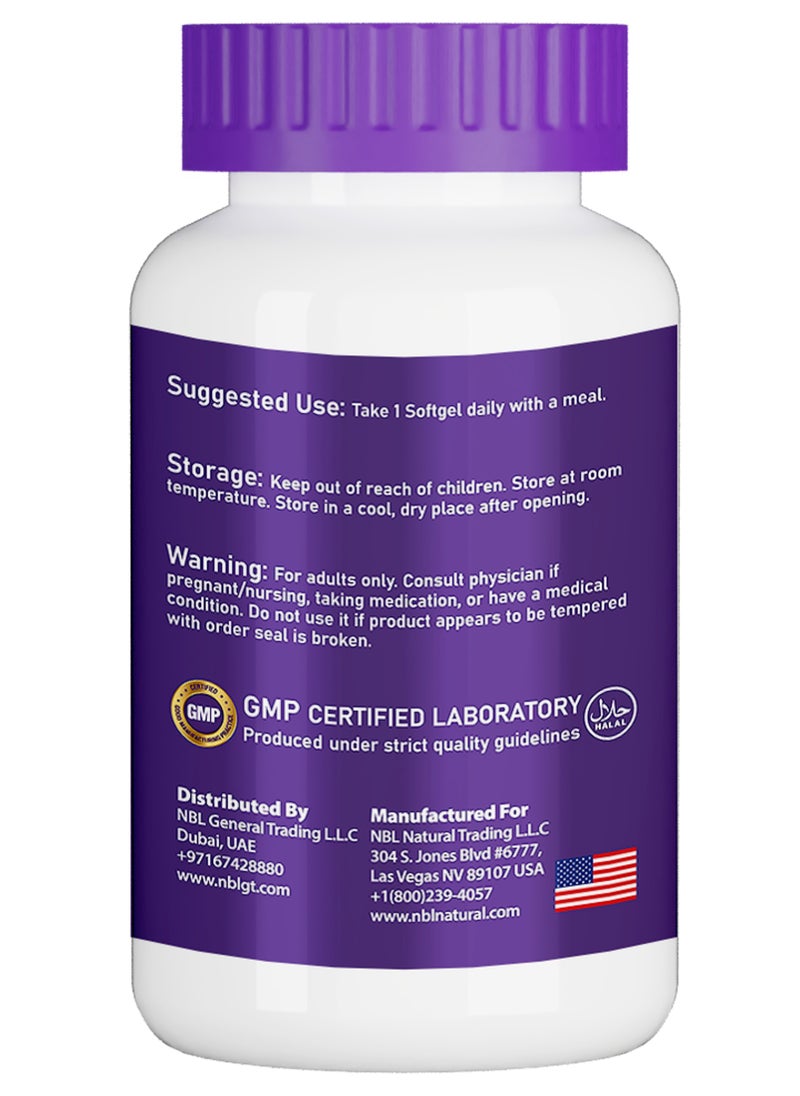 NBL Natural - Vitamin B12 Promotes Energy Supports a Healthy Nervous System 1000mcg 100 Softgels - Image 1
