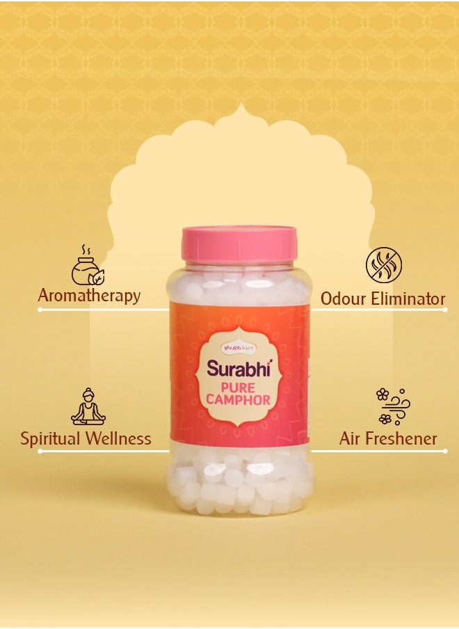 Shubh kart Shubhkart Surabhi 100% Pure Camphor Crystals or Aromatherapy, Incense, Odor Eliminator, Puja  - Image 4