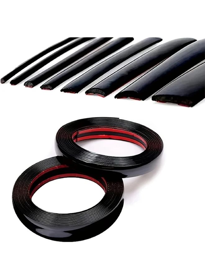 18mm Black Chrome Car Window Bumper Styling Decorative Sticker Protection Strip 3m Length - Image 4