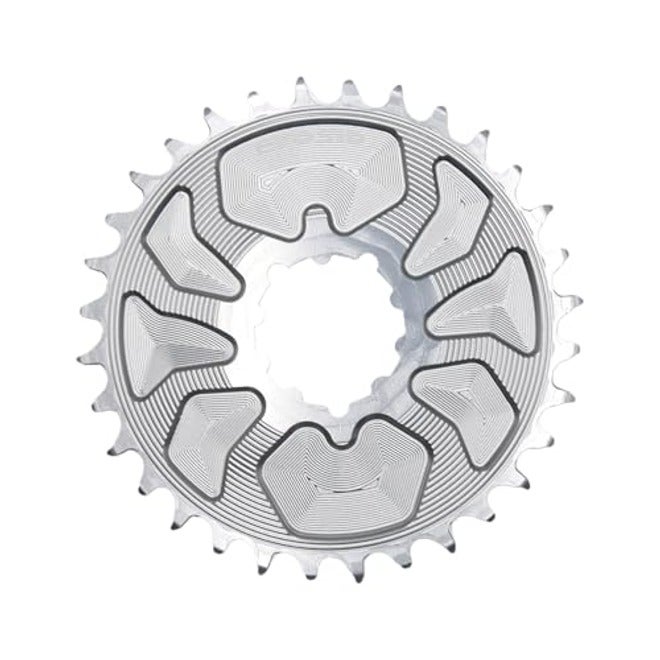 EVOSID Mountain Bike Closed Chainring 32/34/36/38T, Narrow Wide Design, 3-Bolt Direct Mount, 3mm Offset, 8-12 Speed, for GXP/SRAM MTB - Titanium - Image 1