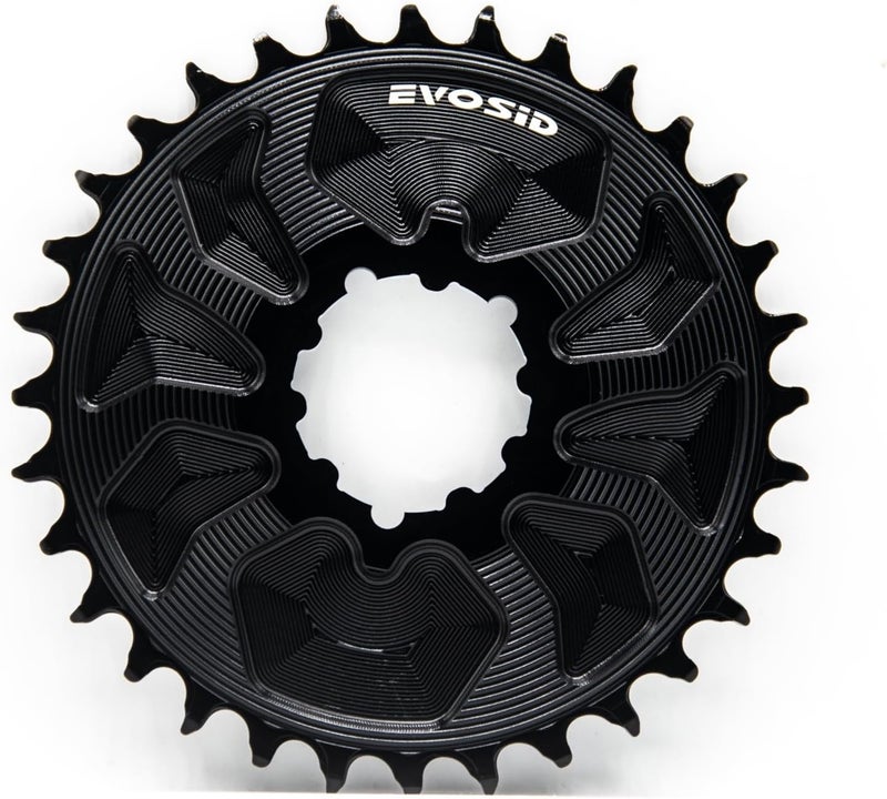 EVOSID Mountain Bike Closed Chainring 32/34/36/38T, Narrow Wide Design, 3-Bolt Direct Mount, 3mm Offset, 8-12 Speed, for GXP/SRAM MTB - Titanium - Image 2
