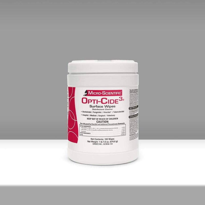 Micro-Scientific Opti-Cide3 Medical Disinfecting Wipes Healthcare Grade Disinfectant Cleaner Surface Wipes - OCW06-100 - Image 5