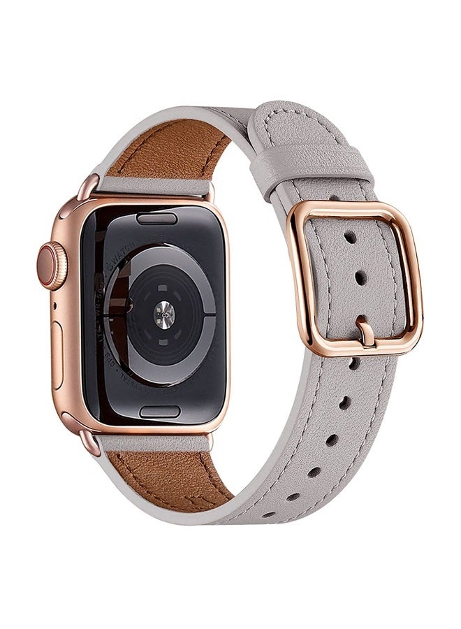 MNBVCXZ Compatible with Apple Watch Band 38mm 40mm 41mm 42mm 44mm 45mm 49mm Women Men Girls Boys Genuine Leather Replacement Strap - Image 1