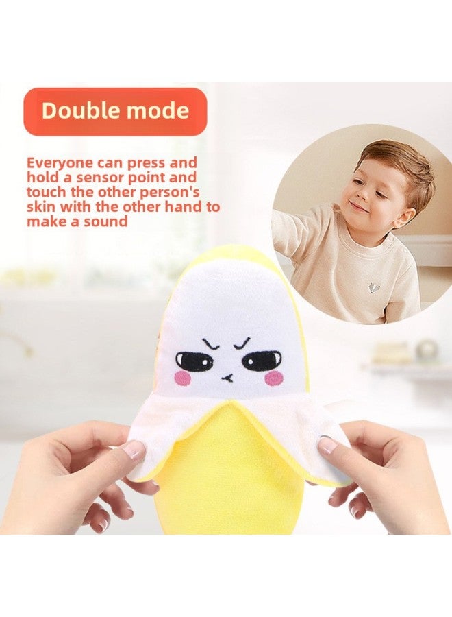 Banana Fruit Induction Beat Piano Creative Strange Music Parent-Child Interactive Doll Plush Toy-Color:Banana Beat Piano 【3 Rechargeable Battery Charger】】-Height:22cm 【opp Bag】】 - Image 4