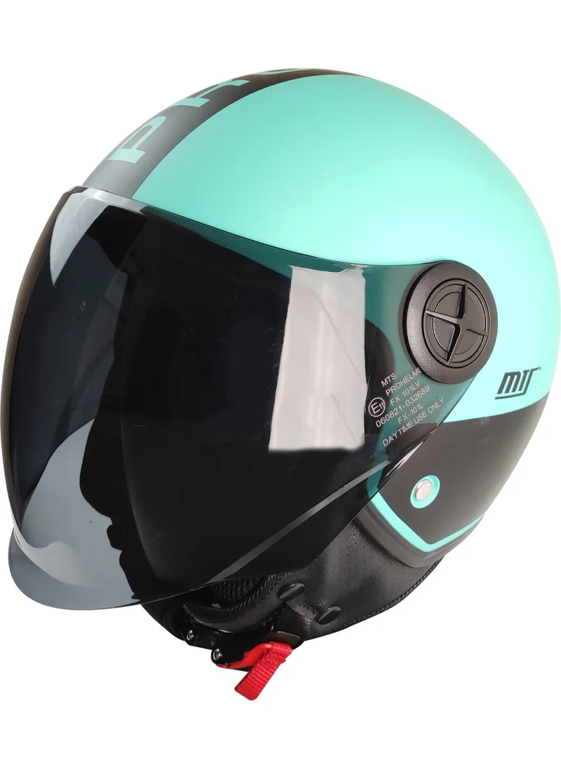 MTS FX-101 Open Helmet (Matt Turquoise)