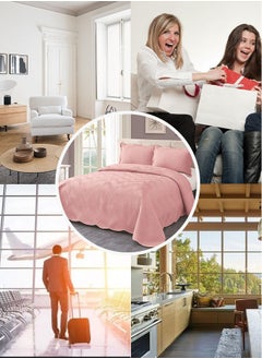 Arabest Bedding 3 Pieces Set,Pink Double XL,Printed Duvet Cover,Machine Washable,Suitable for Gift to Family(Cover 230*250cm*1, Pillowcase 50*70cm*2)  - Image 3