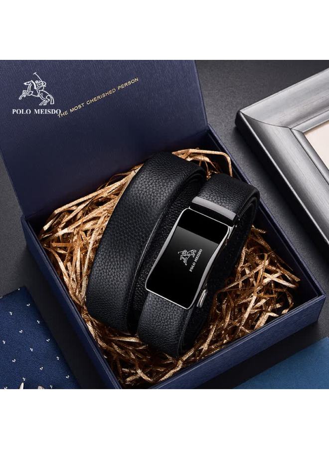 Polomeisdo Men's Genuine Leather Belt New Style Waistband Gift Box Jd Self-operated New Year Gift For Boyfriend Husband Father - Image 2