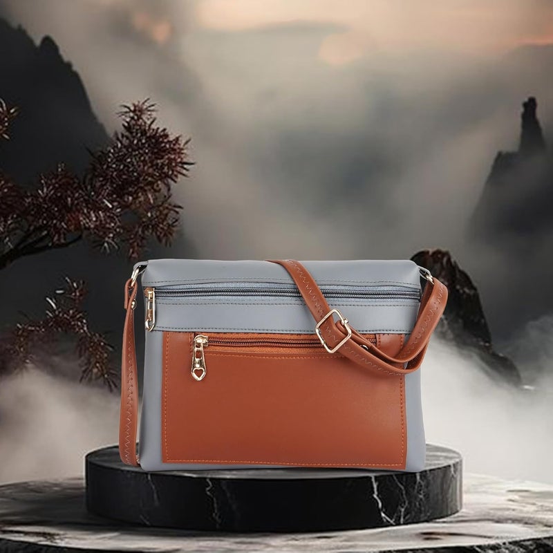 Daniel Clark حقيبة كتف عصرية متعددة الجيوب بسحاب| حقيبة سفر جانبية| حقيبة سلاينغ| حقيبة مراسلة مع حزام قابل للتعديل (23 × 17.7 × 5 سم) - Image 2