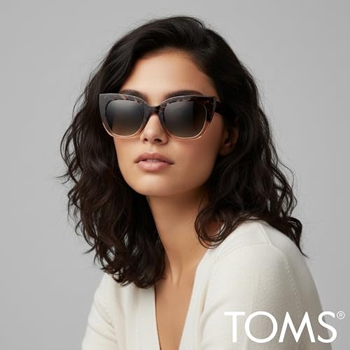 TOMS Traveler Women's Sydney Oversized Sunglasses in Blonde Tort Apricot Crystal Fade with a Deep Olive Gradient Lens - Image 4