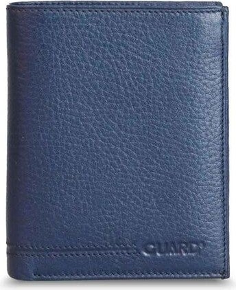 Bead Guard Multi-Compartment Vertical Navy Blue Leather Men's Wallet  - Image 1