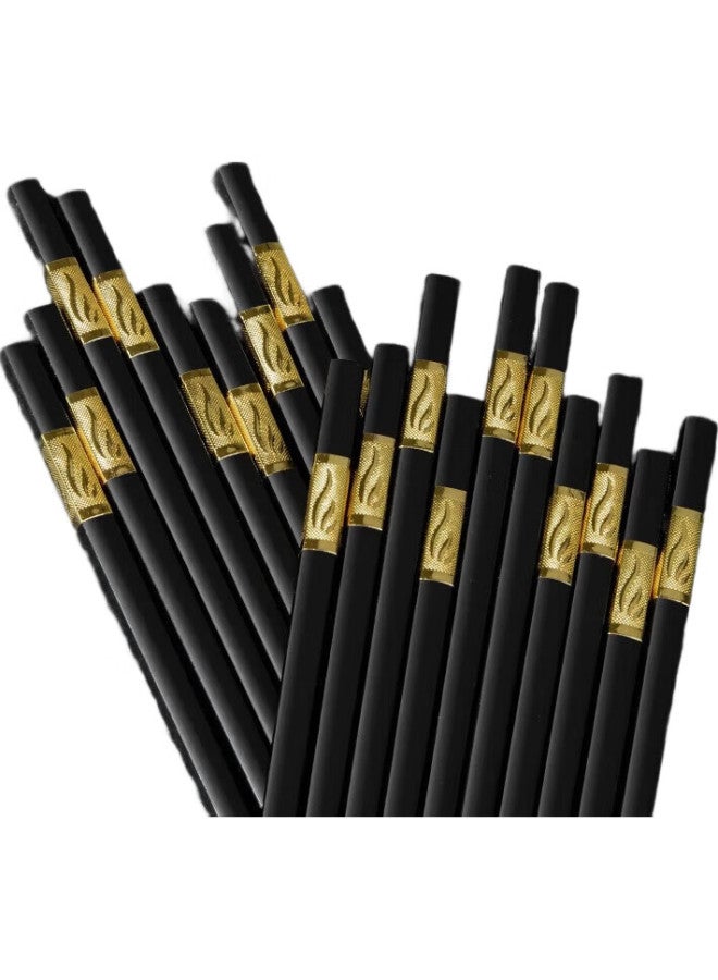 Yata Alloy Chopsticks, High-End Restaurant Chopsticks, Household Extended Chopsticks, Sterilizable Tableware Set, 27Cm*10 Pairs - Image 3