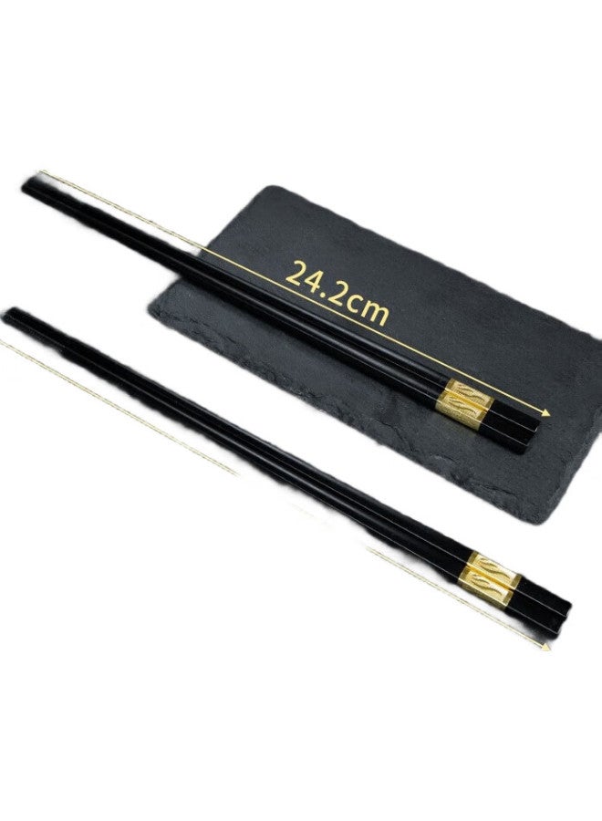 Yata Alloy Chopsticks, High-End Restaurant Chopsticks, Household Extended Chopsticks, Sterilizable Tableware Set, 27Cm*10 Pairs - Image 1