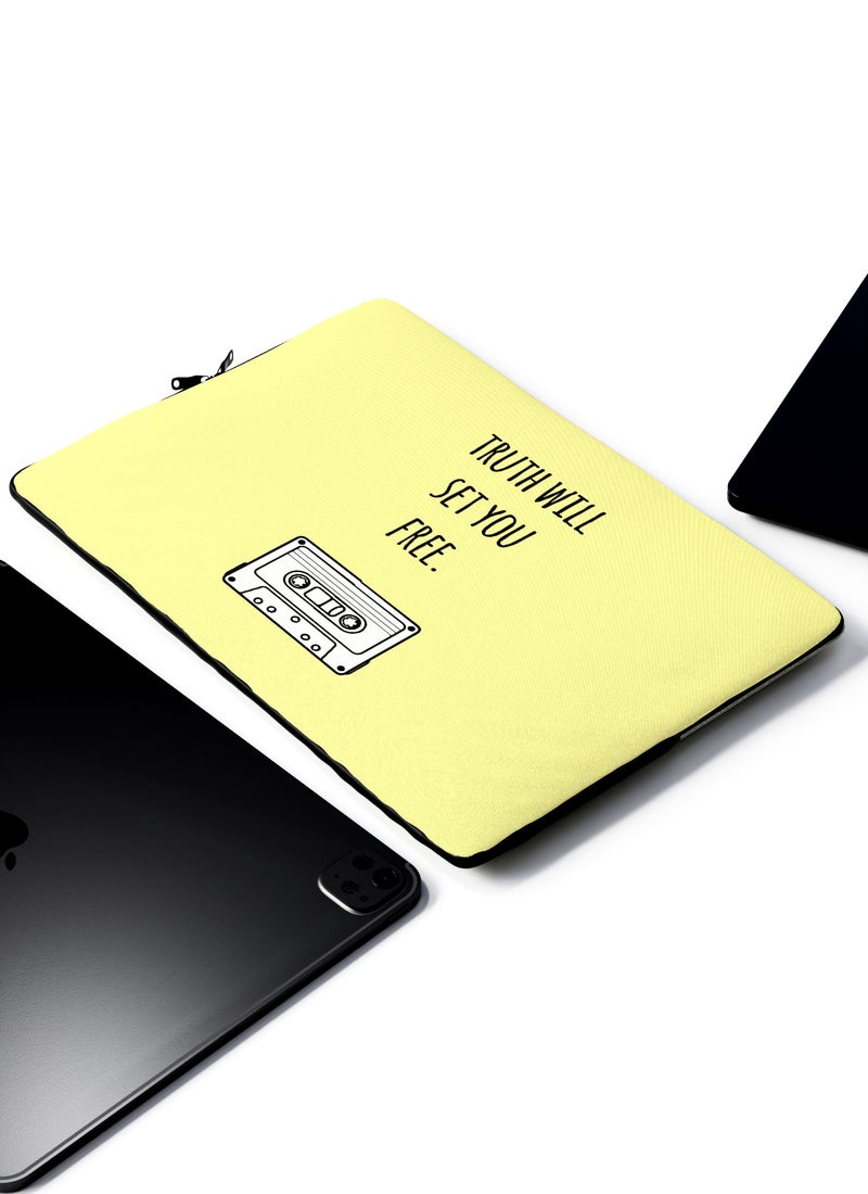 LOUD UNIVERSE Laptop Sleeve 13 inch 13 Reasons Why Quote Truth will set you Free Netflix TV Series Tablet Sleeve - Image 2