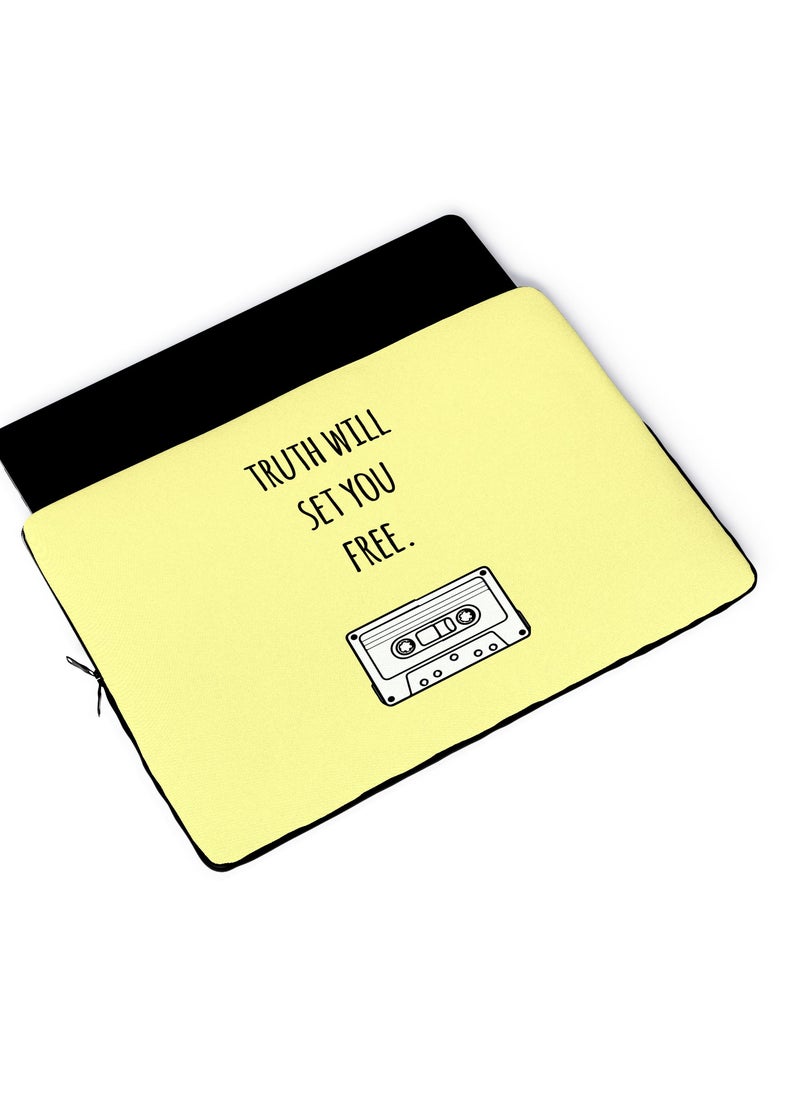 LOUD UNIVERSE Laptop Sleeve 13 inch 13 Reasons Why Quote Truth will set you Free Netflix TV Series Tablet Sleeve - Image 4