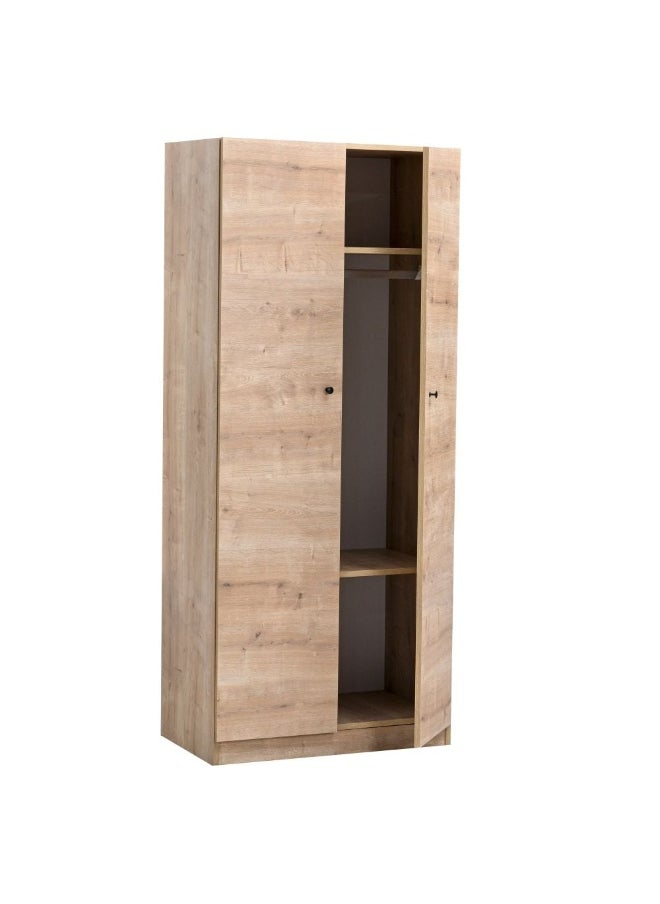 Multipurpose 2-Door Tall Wardrobe Deep  And  Thick Panel - Oak - pzsku/Z51634C82A0230F4A78B4Z/45/_/1726138463/67dc938b-6cf8-4220-b0fc-02a9cebcf9e9