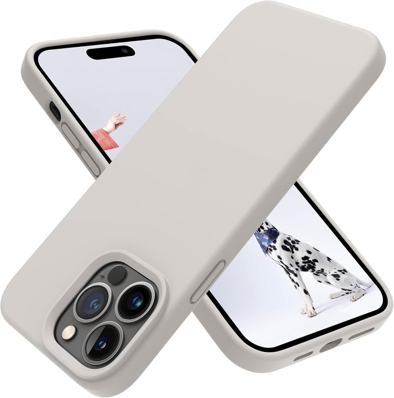 OTOFLY Designed for iPhone 14 Pro Max Case, Silicone Shockproof Slim Thin Phone Case for iPhone 14 Pro Max 6.7 inch (Stone) - Image 1