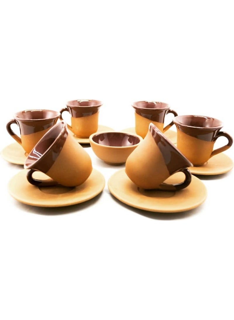 EGE - مجموعة أكواب فخارية - حامل حلوى تركية صغير - مجموعة أكواب طينية - Image 1