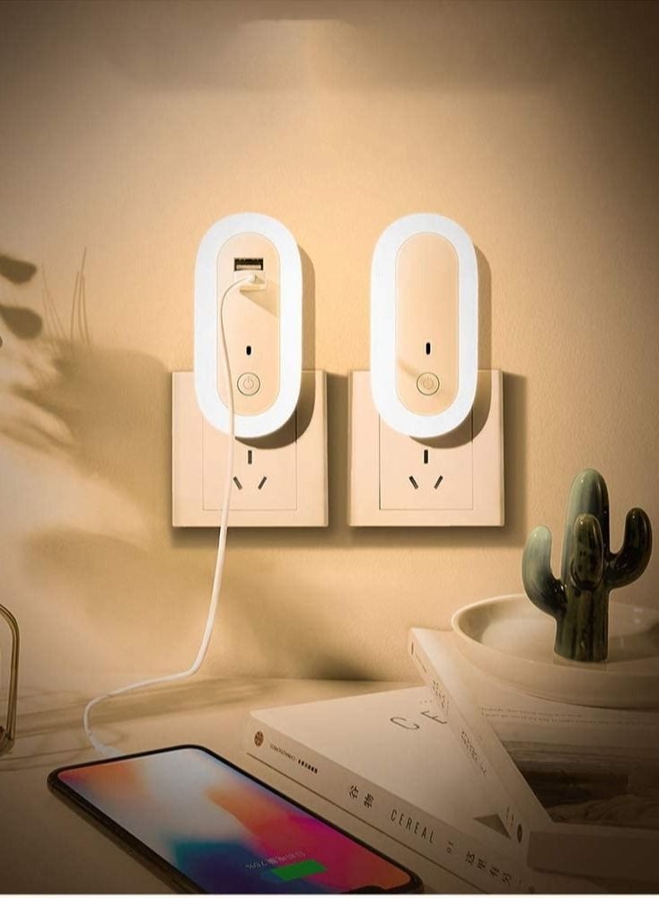 كابتن تيك Night Light Plug in Walls Adjustable Brightness Automatic Kids Night Light and Baby Nursery Lights Plug Into Wall with Remote Control Dimmer Timer for Bedrooms Bathroom Hallway - Image 1