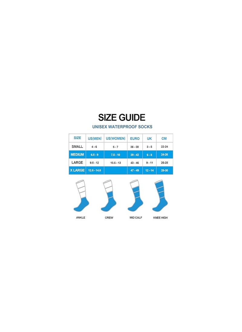 SYOSI Waterproof Socks Unisex, Outdoor Hiking Wading Fishing Socks for Men Women, Waterproof Breathable Socks, Weatherproof, for Camping, Hiking, Skiing and Other Outdoor Activities(1 Pairs)(L)(41-43)  - Image 5