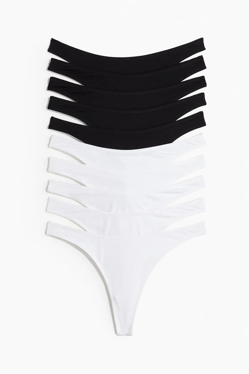 اتش اند ام 10-pack cotton thong briefs