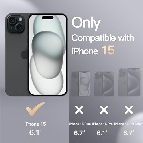 DIZORO Protective Case Compatible for iPhone 15 Case 6.1, Slim Liquid Silicone 3 Layers Full Covered Soft Gel Rubber Phone Case Protective Cover 6.1 Inch (DEEP Purple) - Image 2