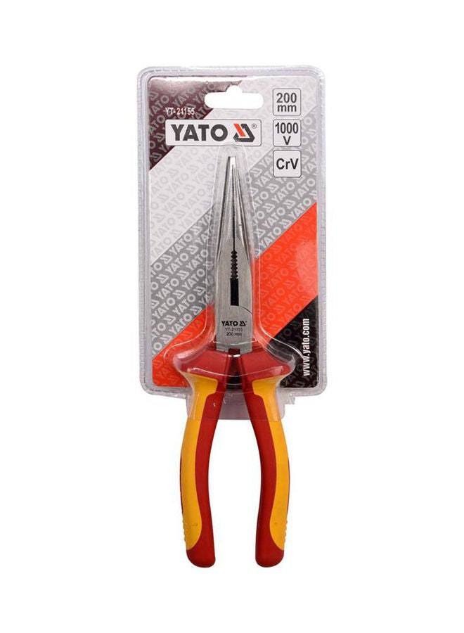 NIBEMINENT Insulated Long Nose Plier 200mm VDE-1000V YT-21155 Multicolour 200millimeter - Image 3