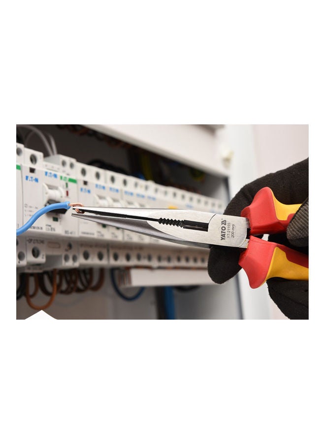 NIBEMINENT Insulated Long Nose Plier 200mm VDE-1000V YT-21155 Multicolour 200millimeter - Image 2