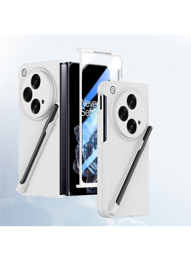 اس-توب جراب لهاتف OPPO Find N3، جراب مدمج بملمس الجلد مع قلم/علبة أقلام - Image 1