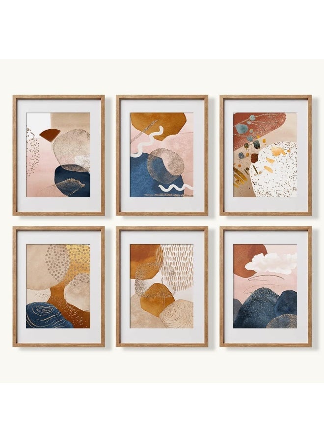 Home Trove Yumknow Boho Abstract Wall Art - Unframed 8X10" Set Of 6 - Image 4