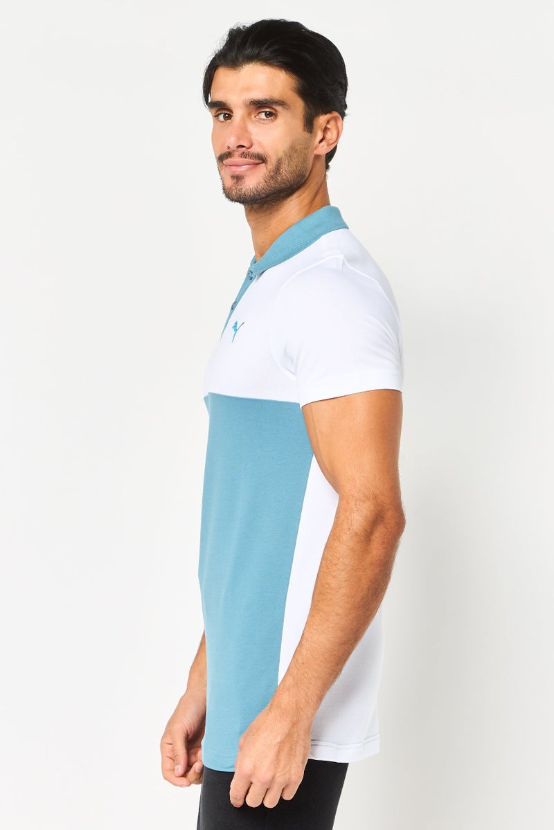 PUMA Men Sportswear Fit Short Sleeve Outdoor Polo Shirt, Blue - Image 2