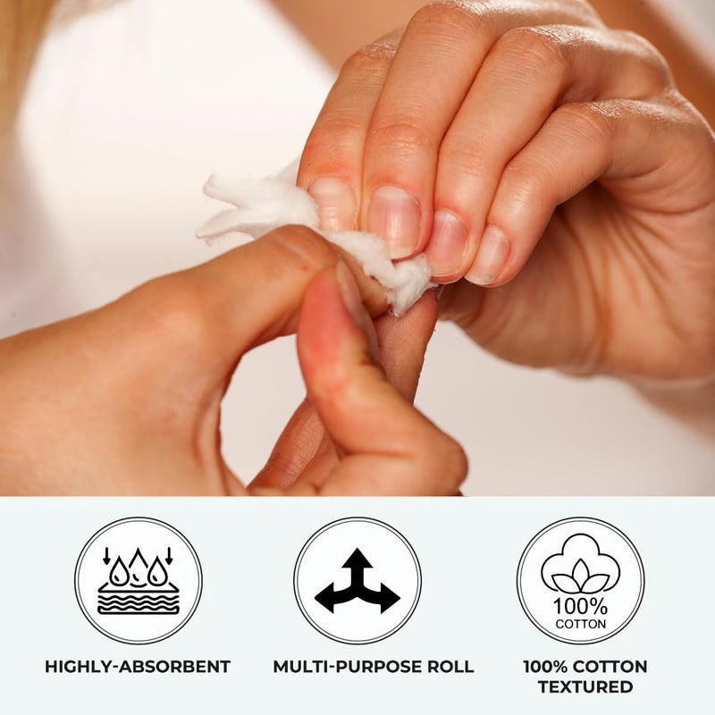 ForPro Professional Collection Premium Cotton Roll for Cosmetic Application and Product Removal, White, 12” Wide, 1 Lb. - Image 4