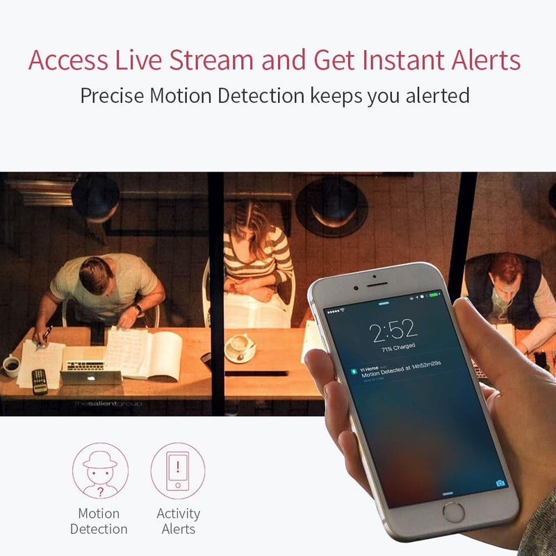 يي كاميرا مراقبة منزلية من Security، مراقبة أطفال، 1080p، لاسلكية ذكية عبر WiFi، كاميرا IP داخلية للمربية مع رؤية ليلية، صوت ثنائي الاتجاه، كشف الحركة، تطبيق هاتف، كاميرا للحيوانات الأليفة والقطط والكلاب - تعمل مع Alexa و Google - Image 3