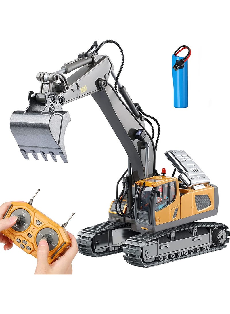 Remote Control Excavator Toys for 4 Year Above Old Boys and Kids Best Gift Ideas for Children Rechargeable RC Construction Excavators Digger Vehicles Engineering Toys  - Image 1