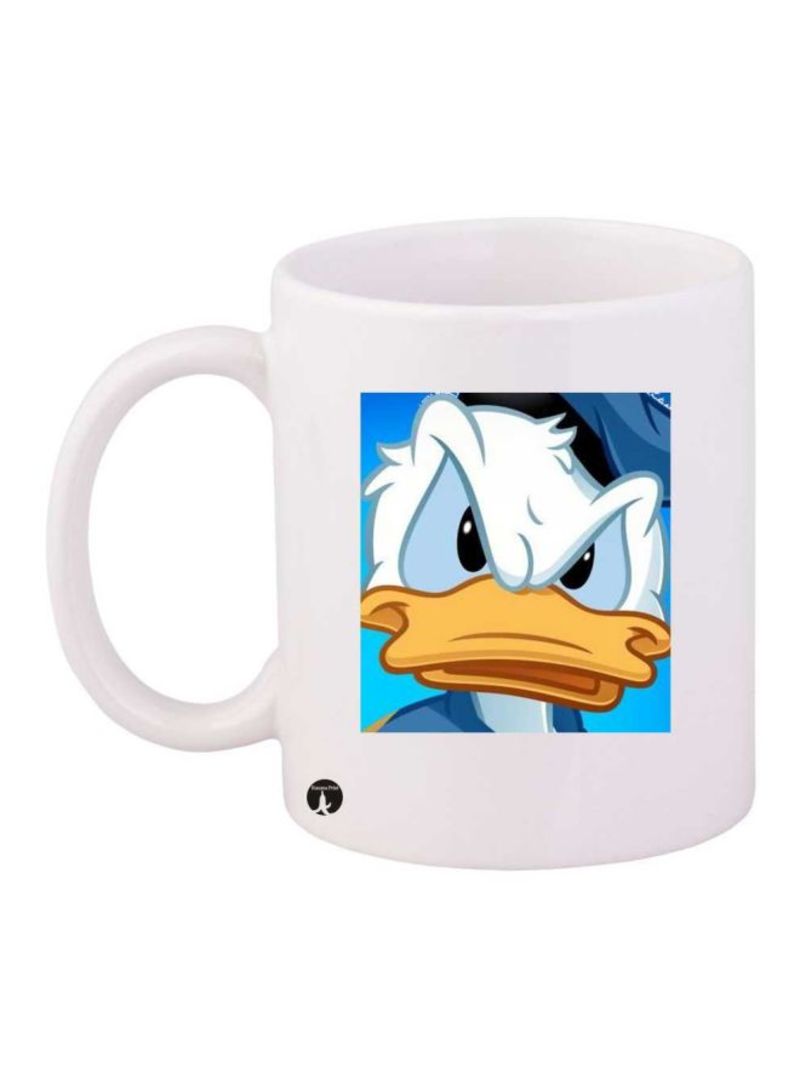 RKN Donald Duck Printed Mug White/Blue/Yellow Standard Size