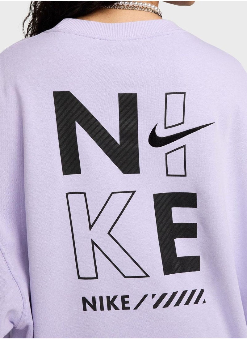 Nike Nsw Fleece Oversized Sweatshirts - Image 4