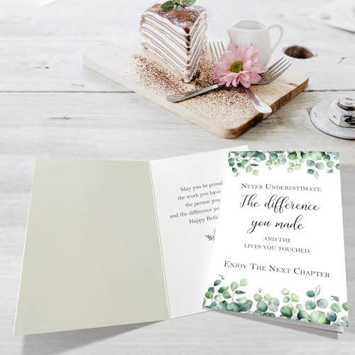 Obbyidk Happy Retirement Card Gift for Women Men, Retirement Decorations for Coworker Friend, Never Underestimate The Difference You Made and The Lives You Touched - Image 3