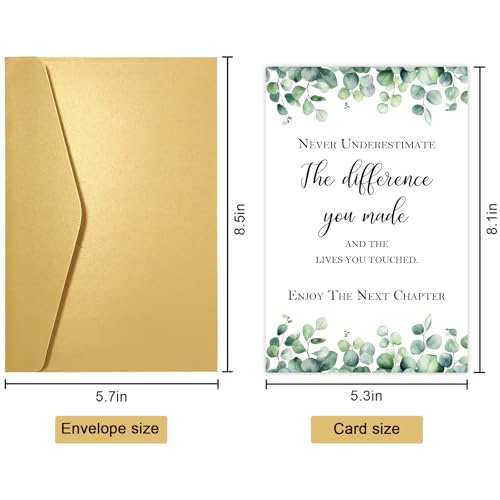 Obbyidk Happy Retirement Card Gift for Women Men, Retirement Decorations for Coworker Friend, Never Underestimate The Difference You Made and The Lives You Touched - Image 2