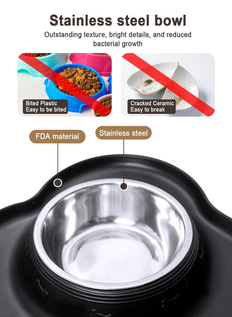 URbazaar Stainless Steel Pet Bowl, Non Slip Cat Bowl, Elevated Dog bowl, Cat Food Bowl, Cat Bowl Food and Water, Cats Accessories, Pet Bowl, Cat Plate, Dog Food Bowl, Dog accessories - Image 5