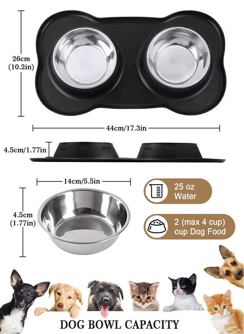 URbazaar Stainless Steel Pet Bowl, Non Slip Cat Bowl, Elevated Dog bowl, Cat Food Bowl, Cat Bowl Food and Water, Cats Accessories, Pet Bowl, Cat Plate, Dog Food Bowl, Dog accessories - Image 2