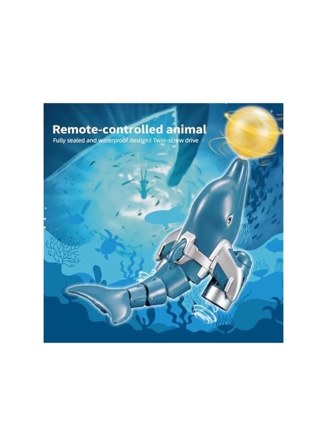 Remote Control Dolphin Toy for Kids, 2.4GHz High Simulation RC Dolphin for Lake River Pool, Great Gift RC Boat Water Toys with Dolphin Head Ball Rotation for Boys and Girls - Image 4