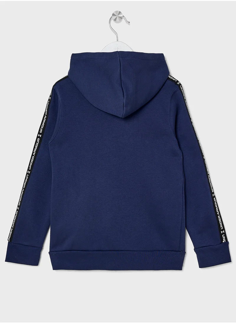 اندر ارمور Boys' UA Icon Fleece Taping Hoodie