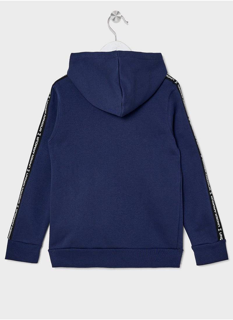UNDER ARMOUR Boys' UA Icon Fleece Taping Hoodie  - Image 2